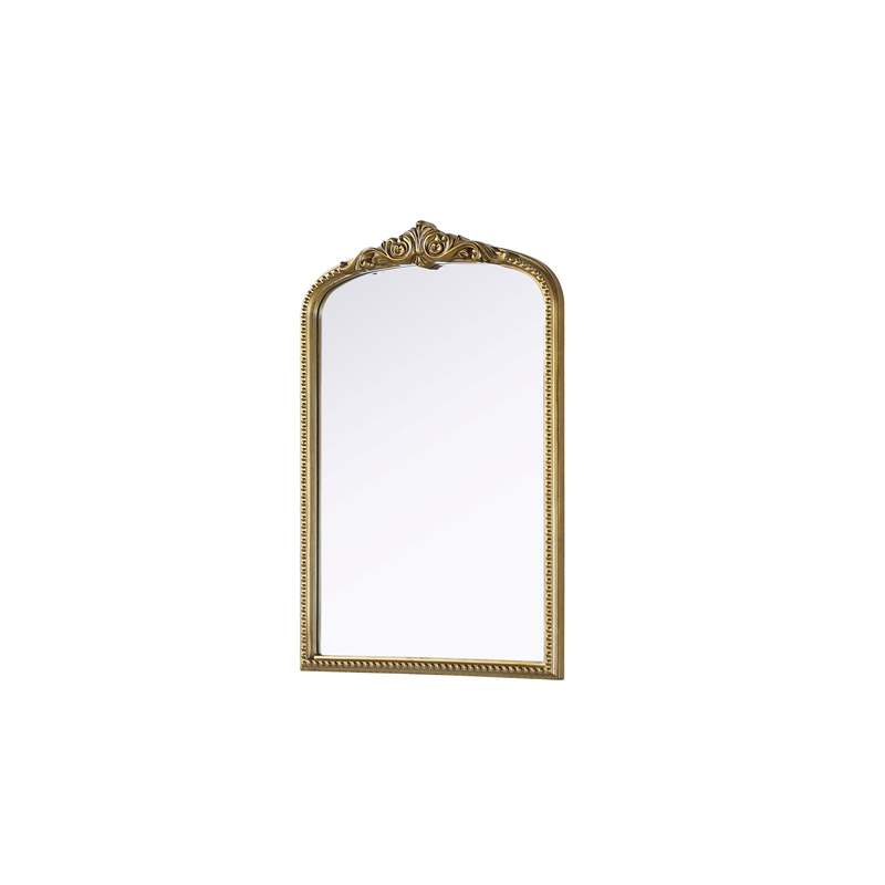 Elegant Decor Naomi Vintage Resin Mirror 24X36 in Antique Brass