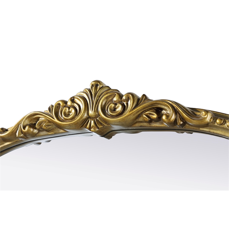 Elegant Decor Naomi Vintage Resin Mirror 24X36 in Antique Brass