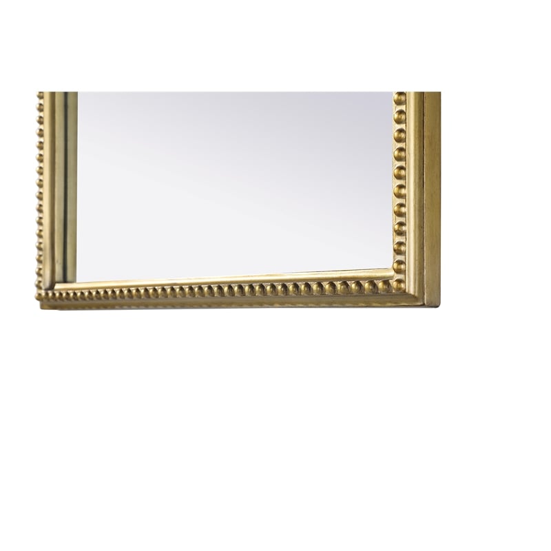 Elegant Decor Naomi Vintage Resin Mirror 24X36 in Antique Brass