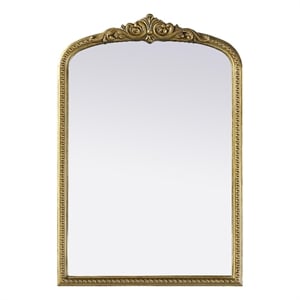Elegant Decor Naomi Vintage Resin Mirror 24X36 in Antique Brass