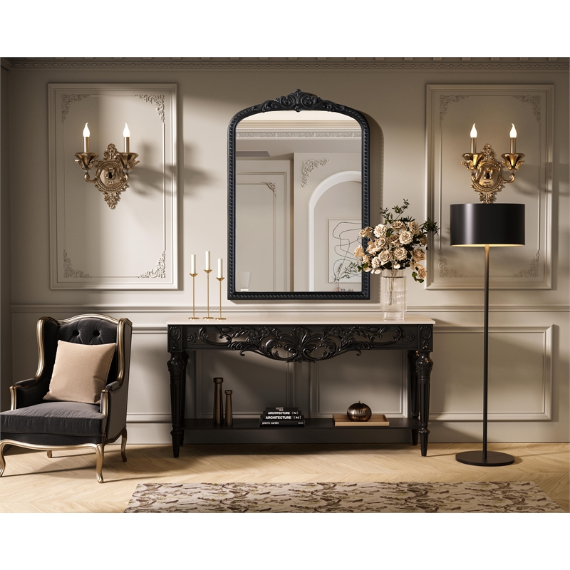 Elegant Decor Naomi Vintage Resin Mirror 24X36 in Vintage Bronze
