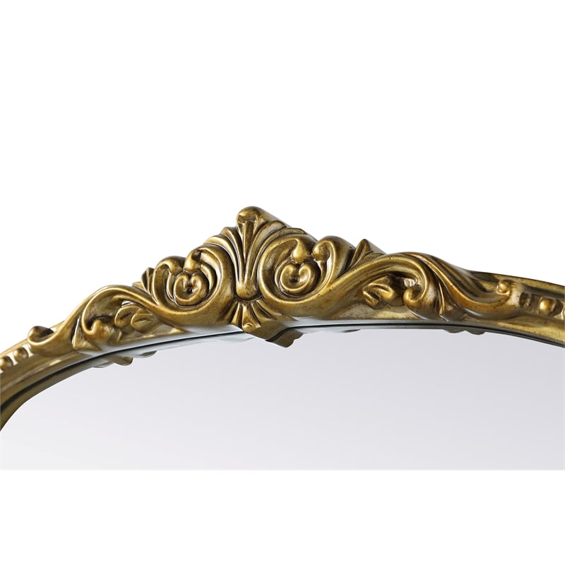 Elegant Decor Naomi Vintage Resin Mirror 24X42 in Antique Brass