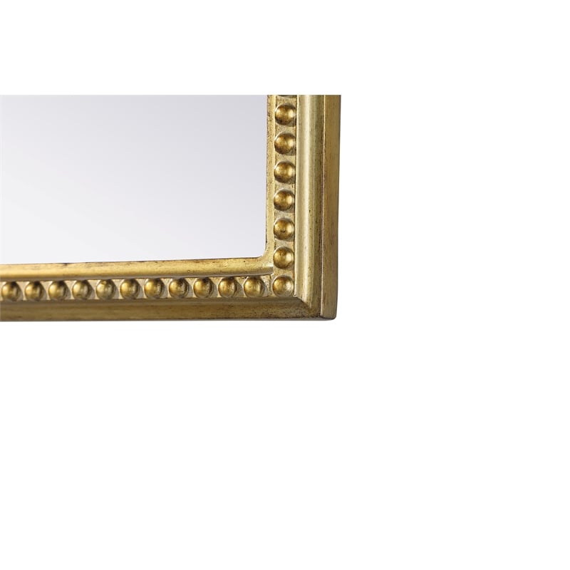 Elegant Decor Naomi Vintage Resin Mirror 24X42 in Antique Brass