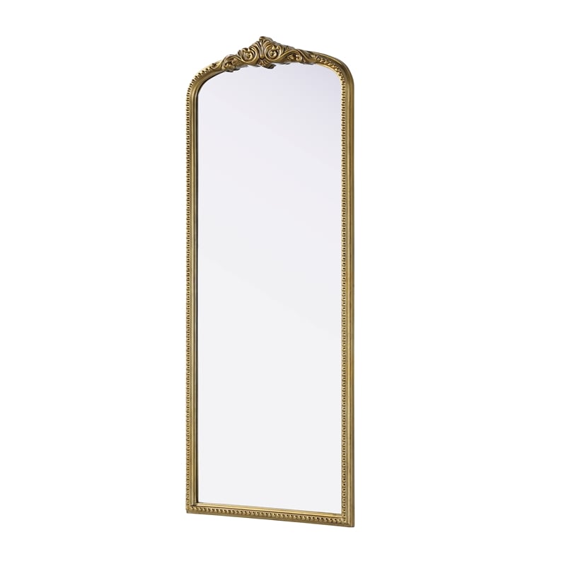 Elegant Decor Naomi Vintage Resin Mirror 24X60 in Antique Brass
