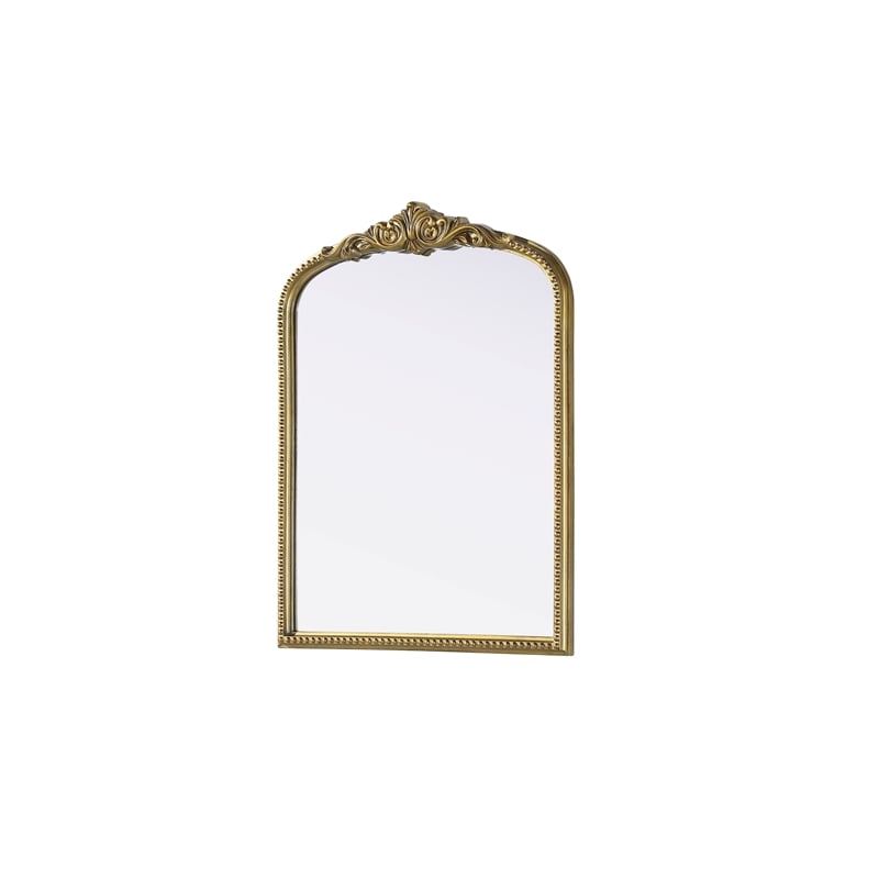 Elegant Decor Naomi Vintage Resin Mirror 27X36 in Antique Brass
