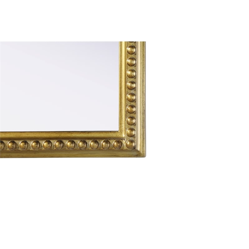 Elegant Decor Naomi Vintage Resin Mirror 27X36 in Antique Brass