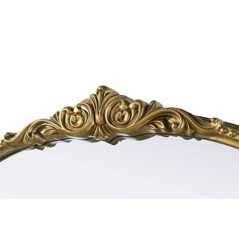 Elegant Decor Naomi Vintage Resin Mirror 27X36 in Antique Brass
