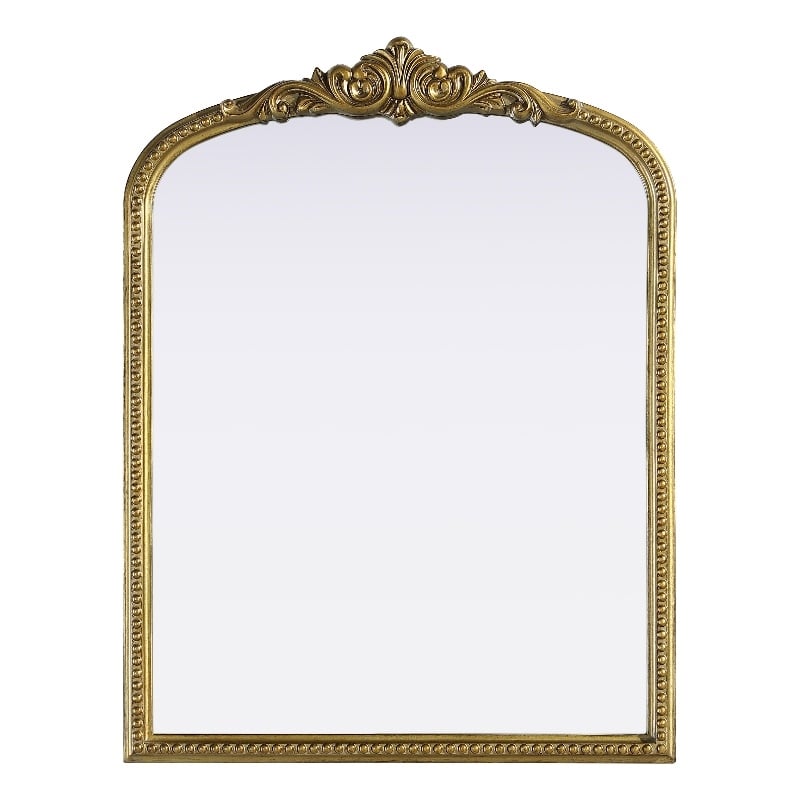 Elegant Decor Naomi Vintage Resin Mirror 27X36 in Antique Brass