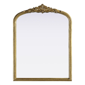 Elegant Decor Naomi Vintage Resin Mirror 27X36 in Antique Brass