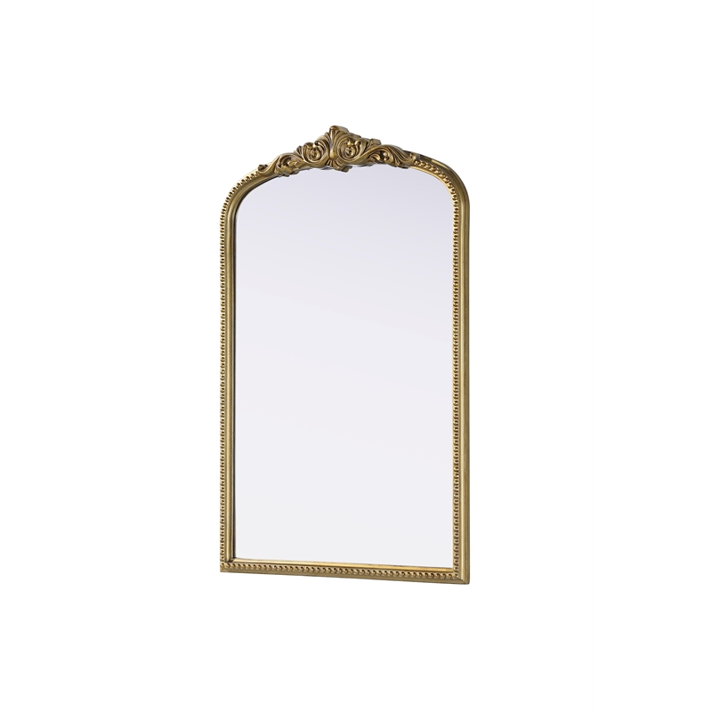Elegant Decor Naomi Vintage Resin Mirror 27X42 in Antique Brass
