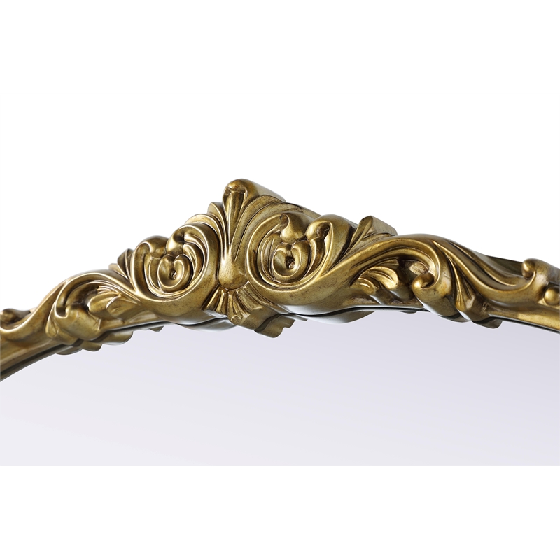 Elegant Decor Naomi Vintage Resin Mirror 27X42 in Antique Brass