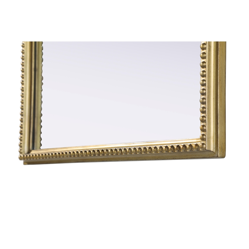 Elegant Decor Naomi Vintage Resin Mirror 27X42 in Antique Brass