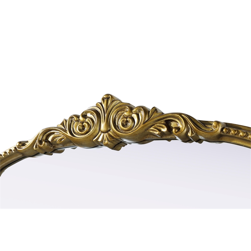Elegant Decor Naomi Vintage Resin Mirror 30X36 in Antique Brass