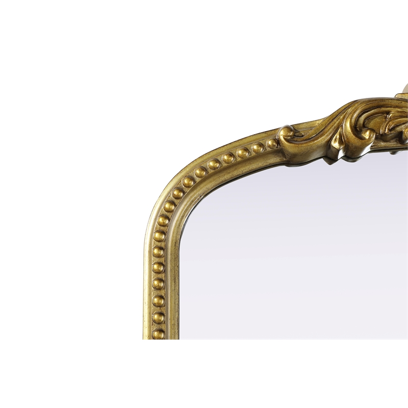 Elegant Decor Naomi Vintage Resin Mirror 30X36 in Antique Brass