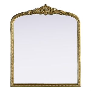 Elegant Decor Naomi Vintage Resin Mirror 30X36 in Antique Brass