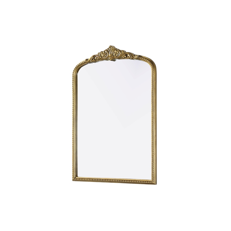 Elegant Decor Naomi Vintage Resin Mirror 30X42 in Antique Brass