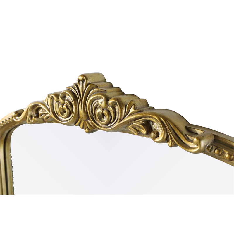 Elegant Decor Naomi Vintage Resin Mirror 30X42 in Antique Brass