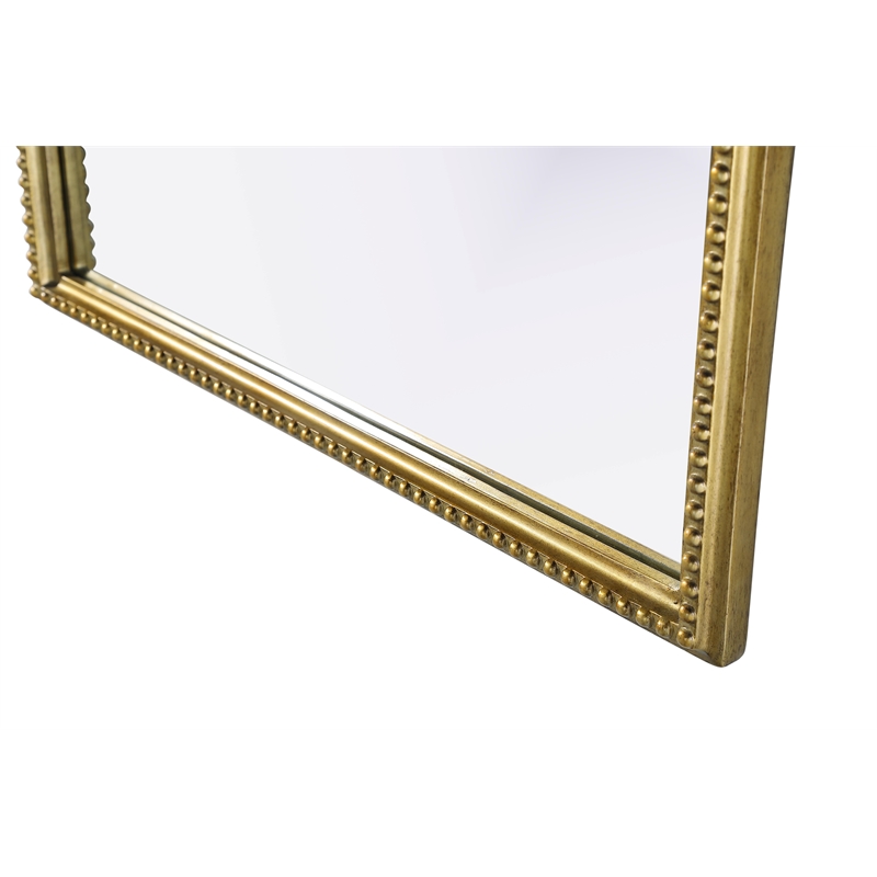 Elegant Decor Naomi Vintage Resin Mirror 30X42 in Antique Brass