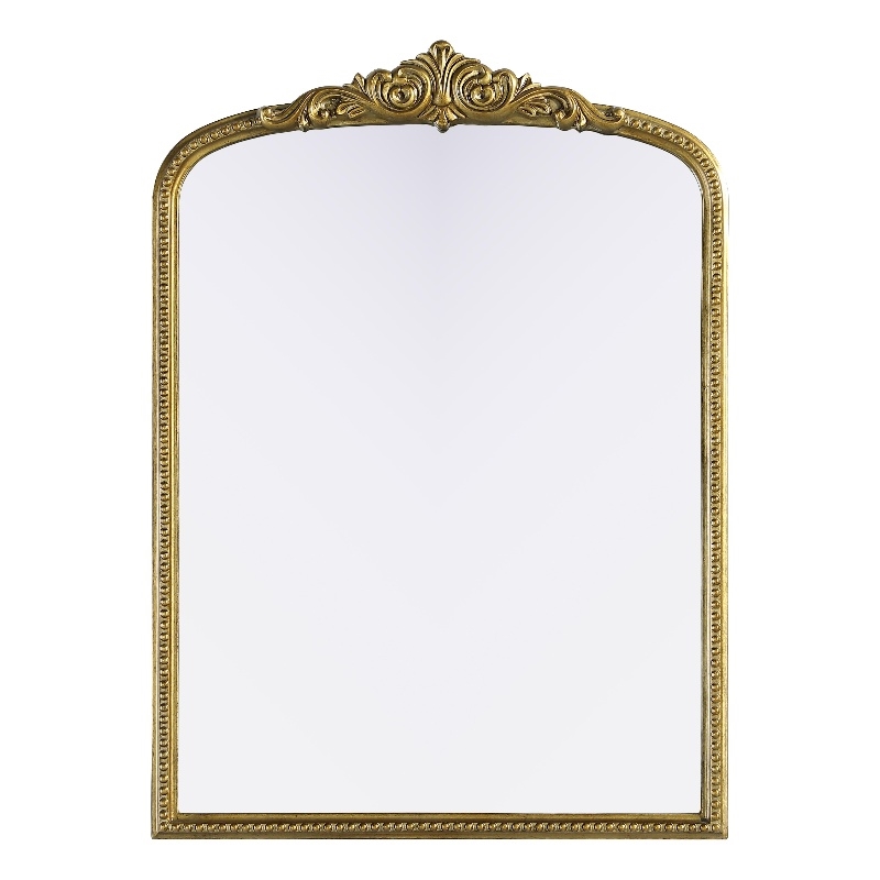 Elegant Decor Naomi Vintage Resin Mirror 30X42 in Antique Brass