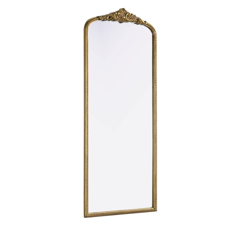 Elegant Decor Naomi Vintage Resin Mirror 30X72 in Antique Brass