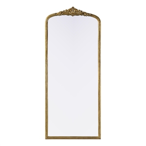 Elegant Decor Naomi Vintage Resin Mirror 30X72 in Antique Brass