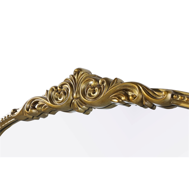 Elegant Decor Naomi Vintage Resin Mirror 36X36 in Antique Brass