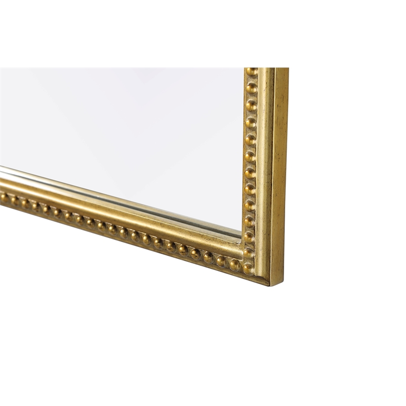 Elegant Decor Naomi Vintage Resin Mirror 36X36 in Antique Brass