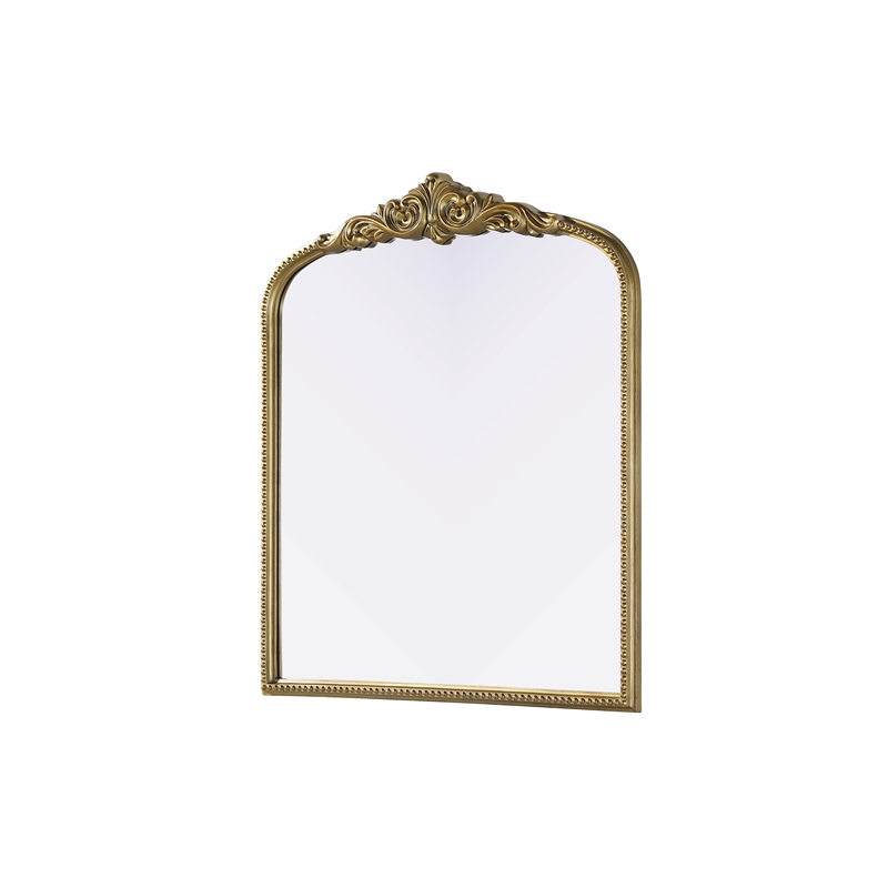Elegant Decor Naomi Vintage Resin Mirror 36X42 in Antique Brass