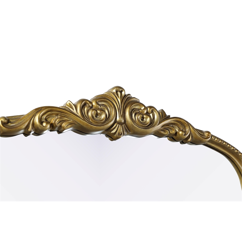 Elegant Decor Naomi Vintage Resin Mirror 36X42 in Antique Brass