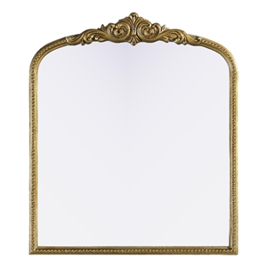 Elegant Decor Naomi Vintage Resin Mirror 36X42 in Antique Brass