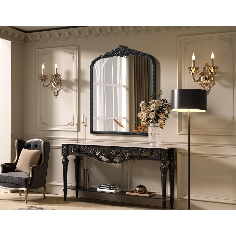 Elegant Decor Naomi Vintage Resin Mirror 36X42 in Vintage Bronze