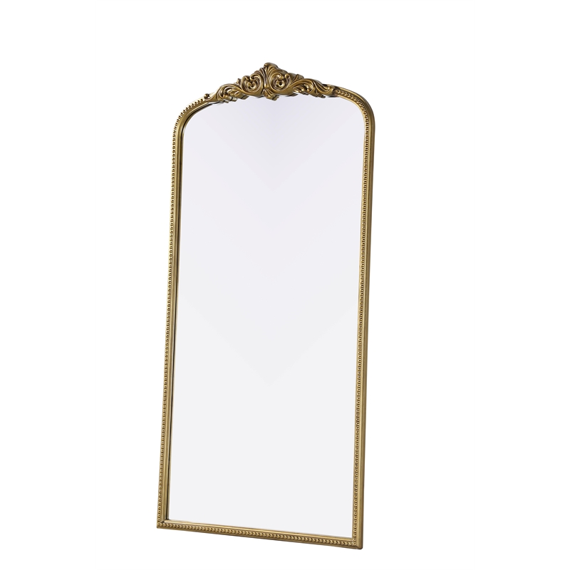 Elegant Decor Naomi Vintage Resin Mirror 36X72 in Antique Brass