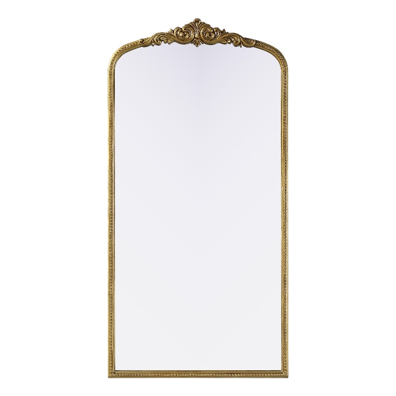 Elegant Decor Naomi Vintage Resin Mirror 36X72 in Antique Brass