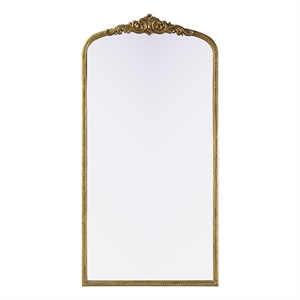 Elegant Decor Naomi Vintage Resin Mirror 36X72 in Antique Brass
