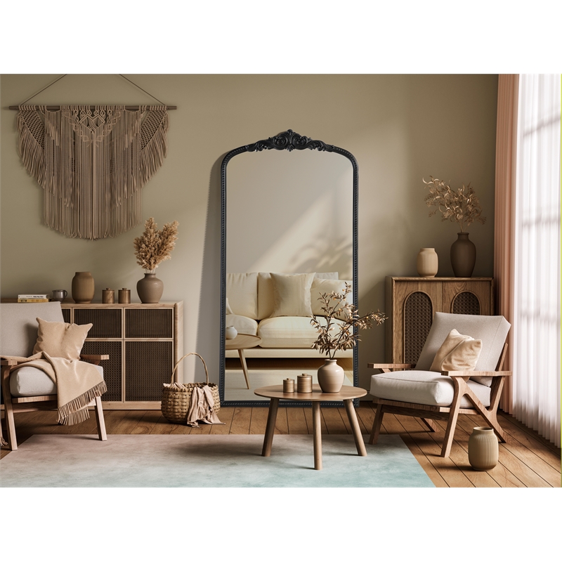 Elegant Decor Naomi Vintage Resin Mirror 36X72 in Vintage Bronze
