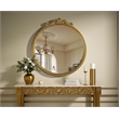 Elegant Decor Naomi Vintage Resin Mirror 24X25.6 in Antique Brass