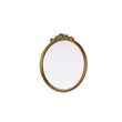 Elegant Decor Naomi Vintage Resin Mirror 24X25.6 in Antique Brass