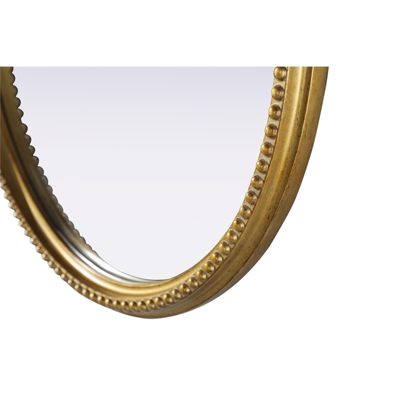 Elegant Decor Naomi Vintage Resin Mirror 24X25.6 in Antique Brass