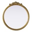 Elegant Decor Naomi Vintage Resin Mirror 24X25.6 in Antique Brass