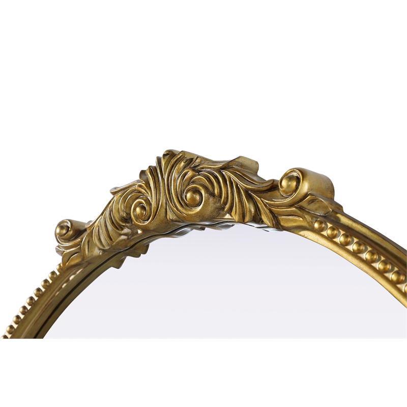 Elegant Decor Naomi Vintage Resin Mirror 30X32 in Antique Brass