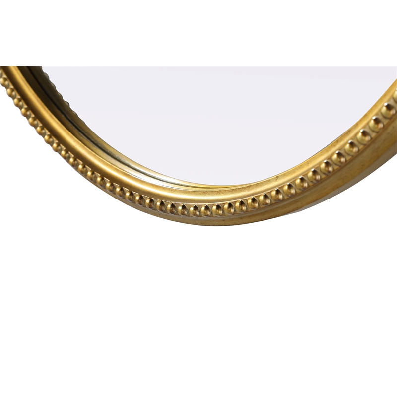 Elegant Decor Naomi Vintage Resin Mirror 30X32 in Antique Brass
