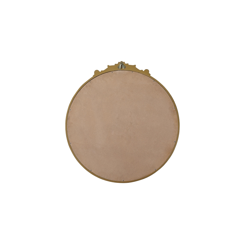 Elegant Decor Naomi Vintage Resin Mirror 30X32 in Antique Brass