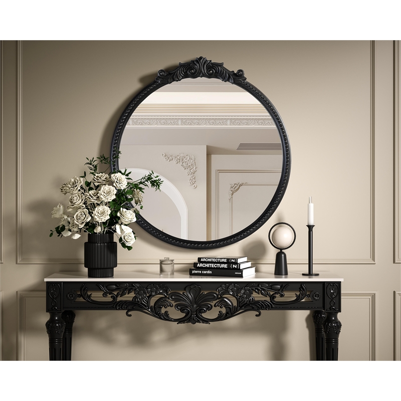 Elegant Decor Naomi Vintage Resin Mirror 30X32 in Vintage Bronze