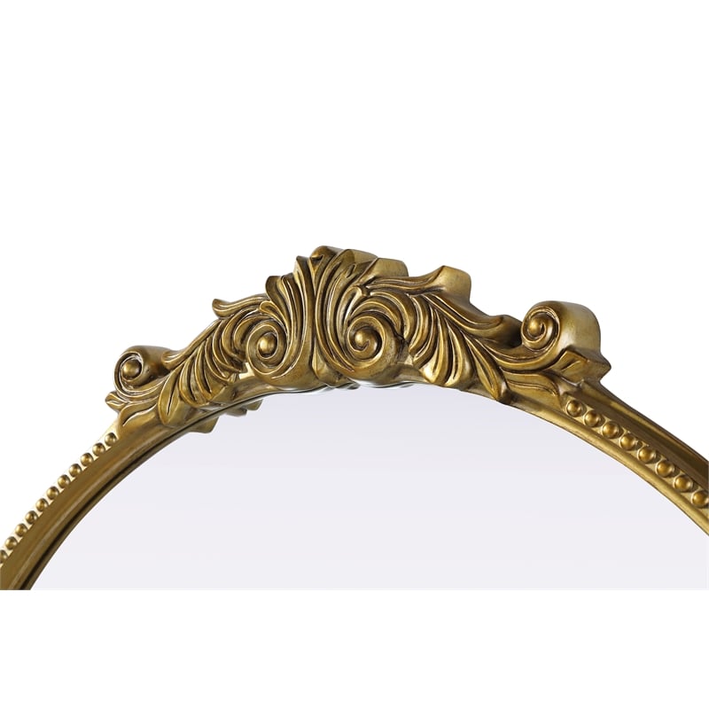 Elegant Decor Naomi Vintage Resin Mirror 36X38 in Antique Brass