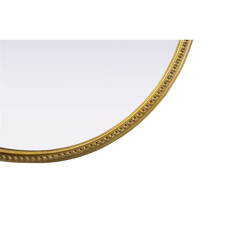 Elegant Decor Naomi Vintage Resin Mirror 36X38 in Antique Brass