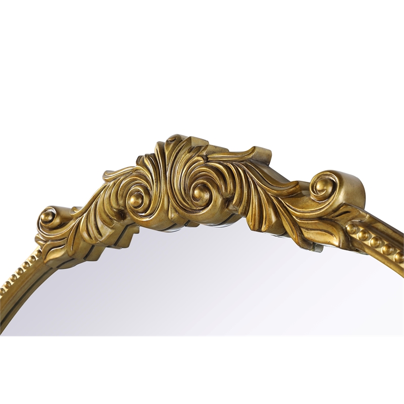 Elegant Decor Naomi Vintage Resin Mirror 42X45 in Antique Brass