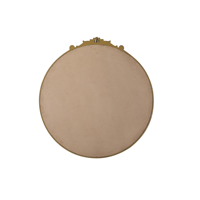 Elegant Decor Naomi Vintage Resin Mirror 42X45 in Antique Brass