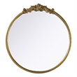 Elegant Decor Naomi Vintage Resin Mirror 42X45 in Antique Brass
