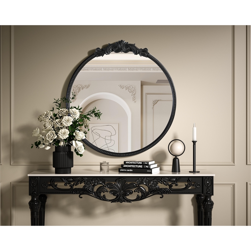 Elegant Decor Naomi Vintage Resin Mirror 42X45 in Vintage Bronze