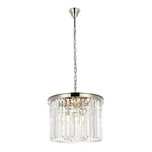 Urban Classic Sydney 6-Light Metal Royal Cut Pendant - Polished Nickel